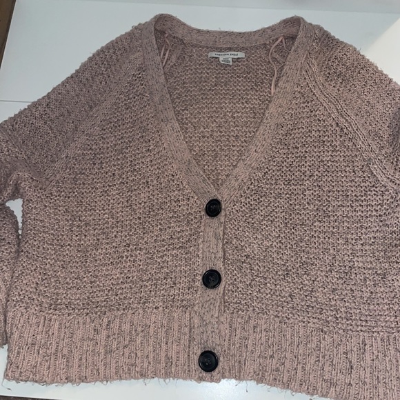 Pink Knit American Eagle Cardigan - Picture 4 of 5